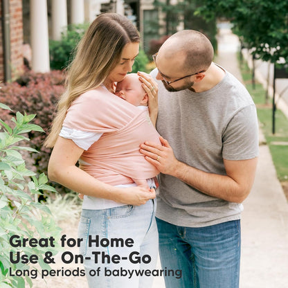 KeaBabies Baby Wrap Carrier - All in 1 Original Baby Carrier Newborn To Toddler Sling, Easy to Wear, Hands Free Bonding, Lightweight, Breathable Infant Wraps (Trendy Black)