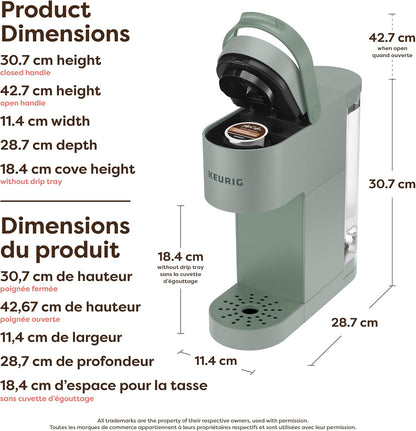 Keurig K-Mini Go Single Serve K-Cup Pod Coffee Maker, Sage