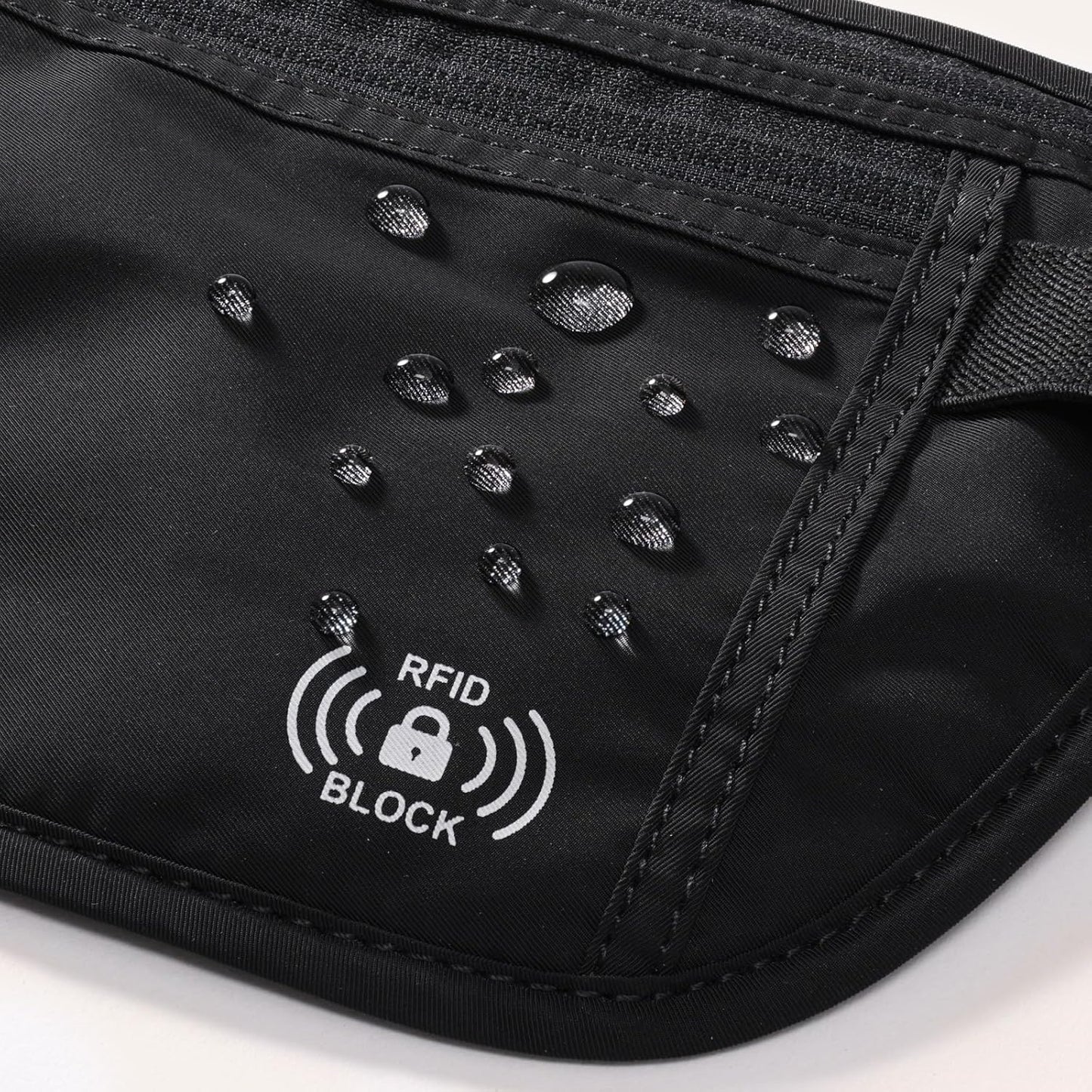 Pander Unisex RFID Anti Theft Waist Pouch Money Belt for Travel, Blocking Hidden Wallet Belt Bag for Women, Protects Your Valuables and Data (Black).
