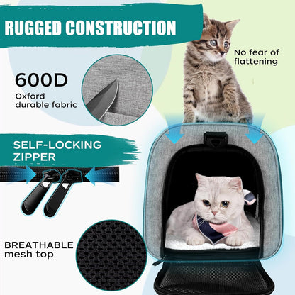 Top tasta Dog Cat Carrier Pet Carriers for Small Medium Large Cats Dogs Carrier Soft Sided Small Puppy Dog Carrier Portable Foldable Airline Approved Dog Cat Travel Carrier Grey Medium