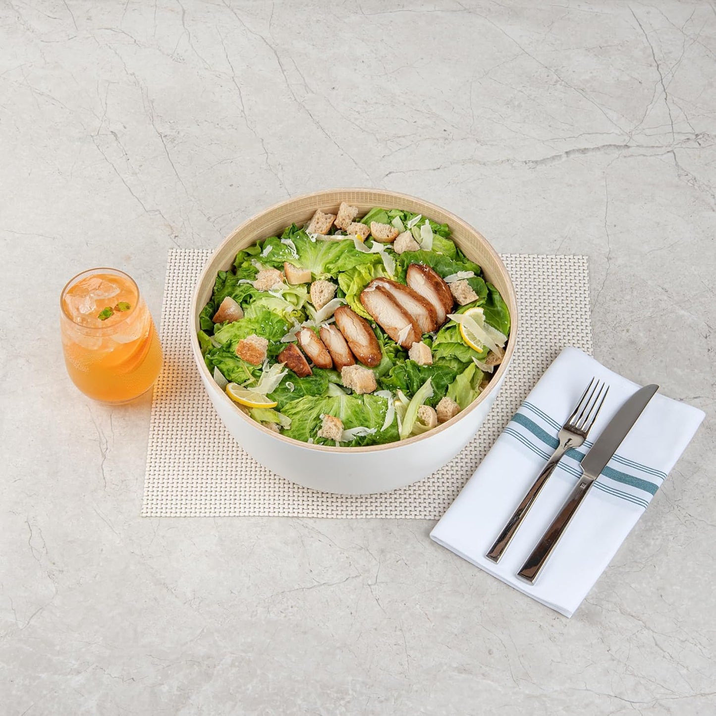 Restaurantware-Bambuddha 15 Ounce Small Salad Bowl, 1 Heavy-Duty Round Salad Bowl - Sustainable, Reusable, Black Bamboo Serving Dish, for Serving Salads, Fruits, and Appetizers