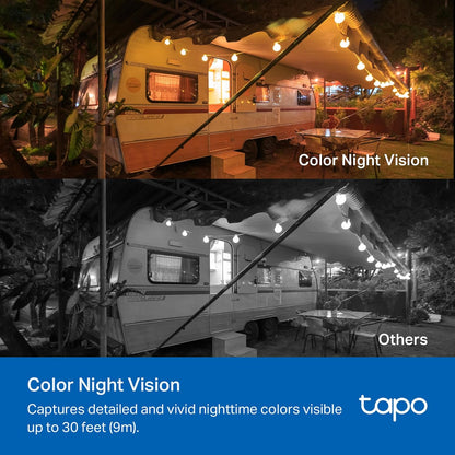 TP-Link Tapo Solar-Powered Security Camera Kit, 2K Wireless Battery Camera w/Solar Panel Base, Smart Person Detection, SD/Cloud Storage, Spotlight Color Night Vision, No Hub Needed (Tapo C410 KIT)