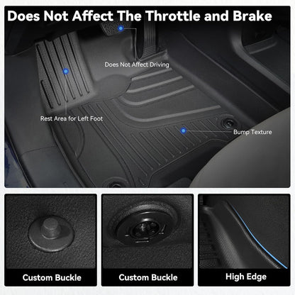 AOMSAZTO Floor Mats & Trunk Mat for 2024 2025 Chevy Equinox EV (Non Fuel),TPE All Weather Protection 2 Rows Car Floor Liners with Cargo Liner for Chevrolet Equinox EV (Non Fuel)