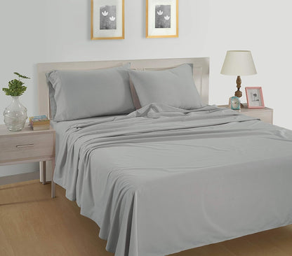 Lane Linen 100% Organic Cotton Queen Sheet Set, 4-Piece Percale Bed Sheets for Queen Bed - Soft, Breathable, Hypoallergenic, Deep Pocket Fits Mattress Up to 15" Deep, Hotel Quality Sheets - White