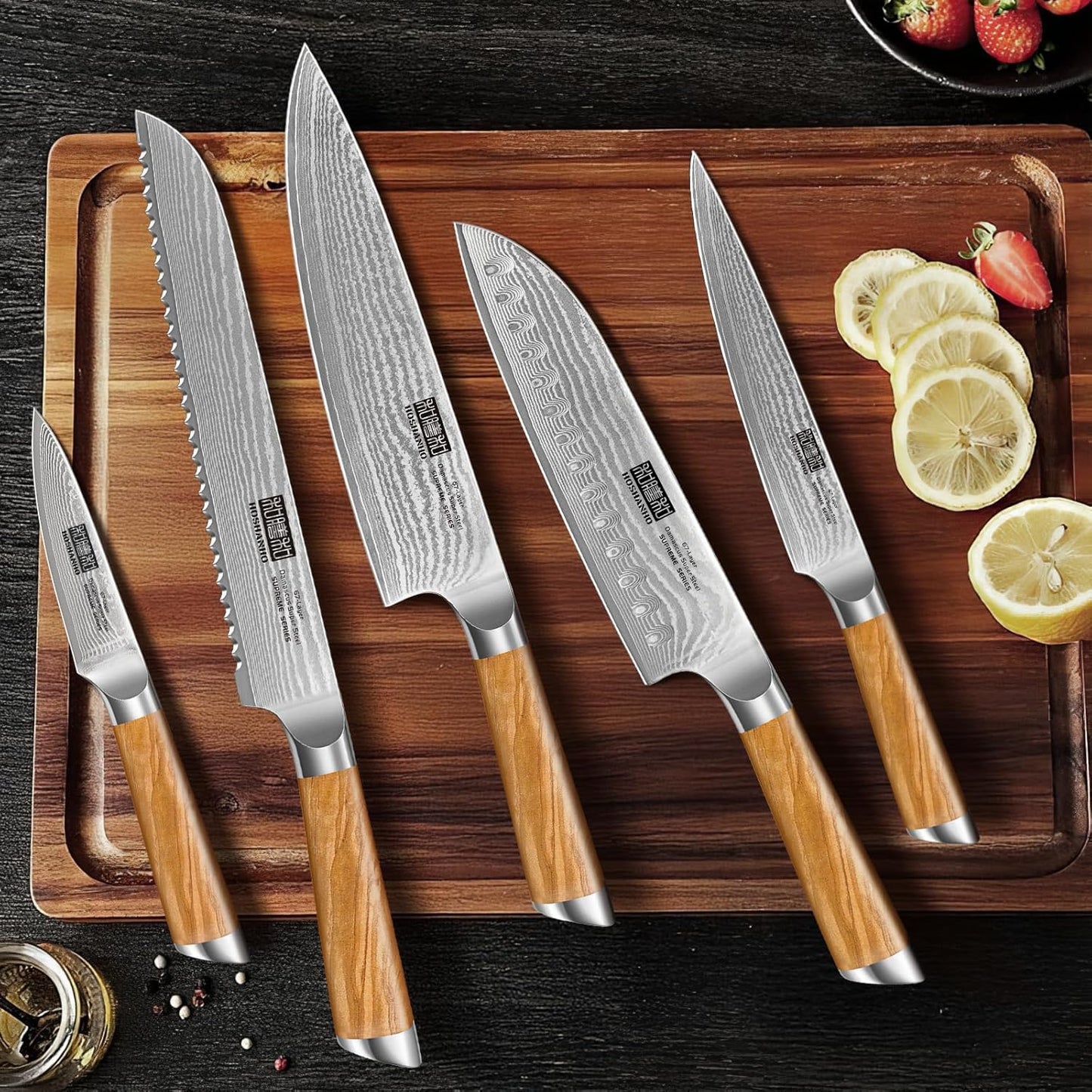 HOSHANHO Damascus Fillet Knife 7 Inch, Professional VG-10 Super Steel Boning Knife, Ultra Sharp Fish Knife with Ergonomic Handle
