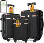 IMHome 3-Pc Luggage Set with GPS Tracker, 20/24/28'' Suitcases for Airplane