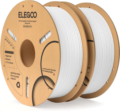 ELEGOO PLA Filament 1.75mm Black 1KG,3D Printer Filament Dimensional Accuracy +/- 0.02mm,1kg Cardboard Spool(2.2lbs) 3D Printing Filament Fits for Most FDM 3D Printers