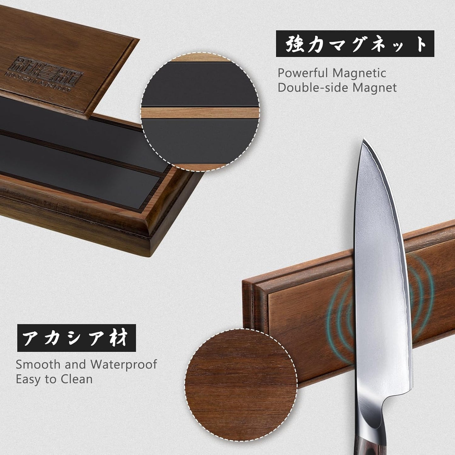 Knife Set with Magnetic Knife Holder, 6 Pieces Japanese High Carbon Stainless Steel Kitchen Knife Sets, Ultra Sharp Professional Chef Knives Sets