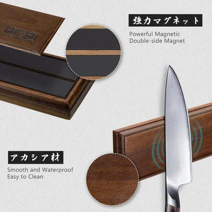 Knife Set with Magnetic Knife Holder, 6 Pieces Japanese High Carbon Stainless Steel Kitchen Knife Sets, Ultra Sharp Professional Chef Knives Sets