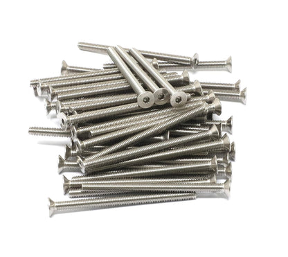 iexcell 5 Pcs M8 x 80mm Thread Pitch 1.25 mm Stainless Steel 304 Hex Socket Flat Head Cap Screws Bolts Kit