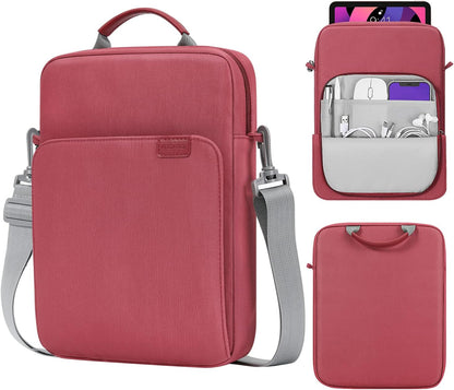 MoKo 13.3-14 Inch Laptop Sleeve Bag Fits MacBook Pro M3/M2 14" 2023, MacBook Pro 13" M2, New MacBook Air 13.6" M3/M2 2024/2022,Tab S8 Ultra 14.6",Handle Carrying Case with Shoulder Strap, Black & Gray - PuriLite