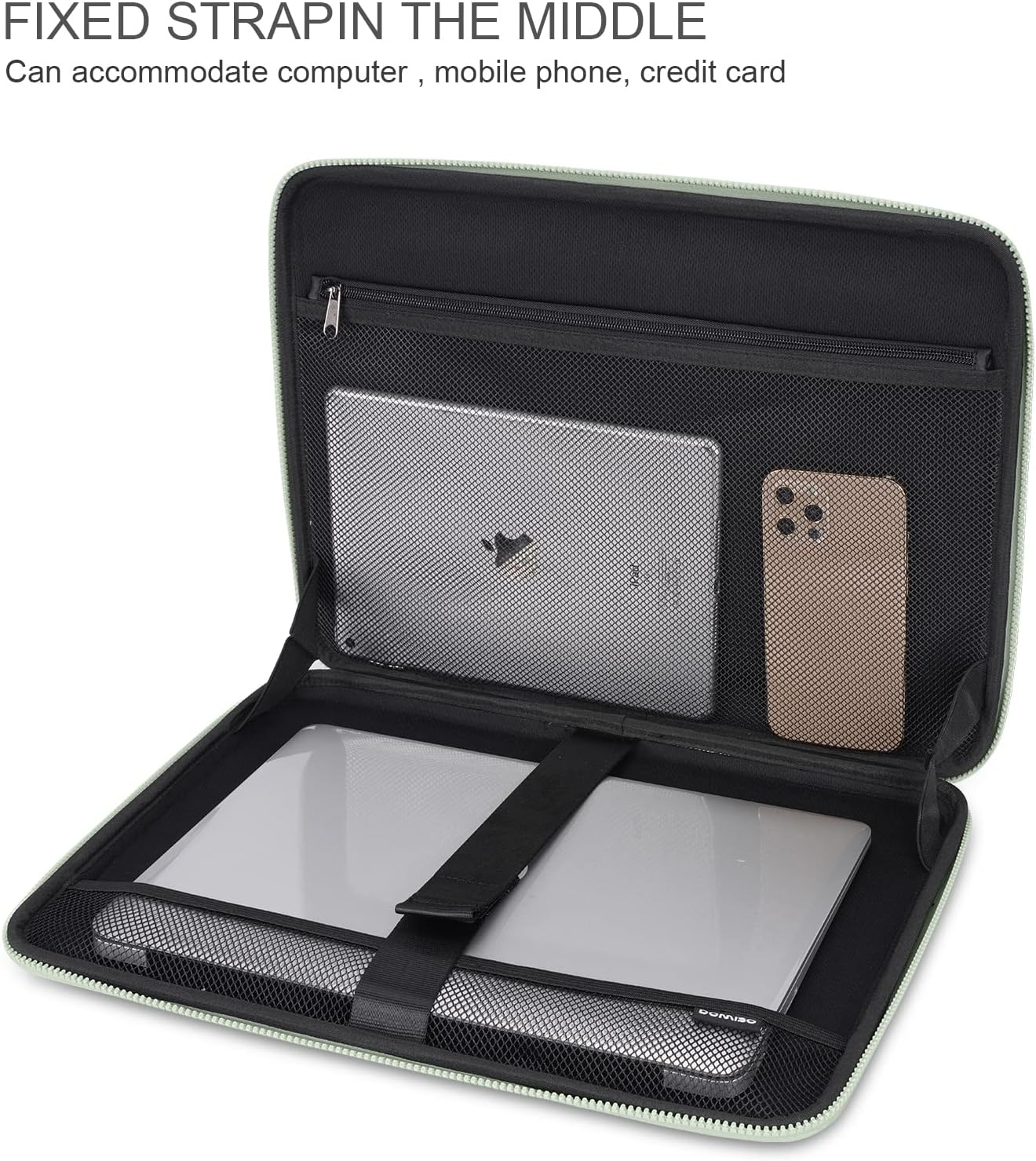 DOMISO 15.6 inch Laptop Sleeve with Handle Protective Shockproof Waterproof EVA Case for 15.6" Yoga 720 IdeaPad 310 320 ThinkPad T570/Legion 5 Gen 6/HP Envy 15/15.6" Notebooks, Dark Blue