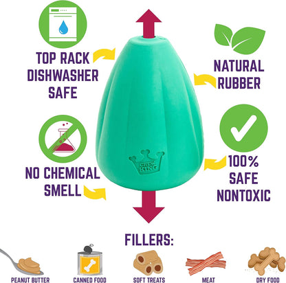 Chew King Premium Treat Dog Toy, L, Extremely Durable Natural Rubber Toy, Pack of 2