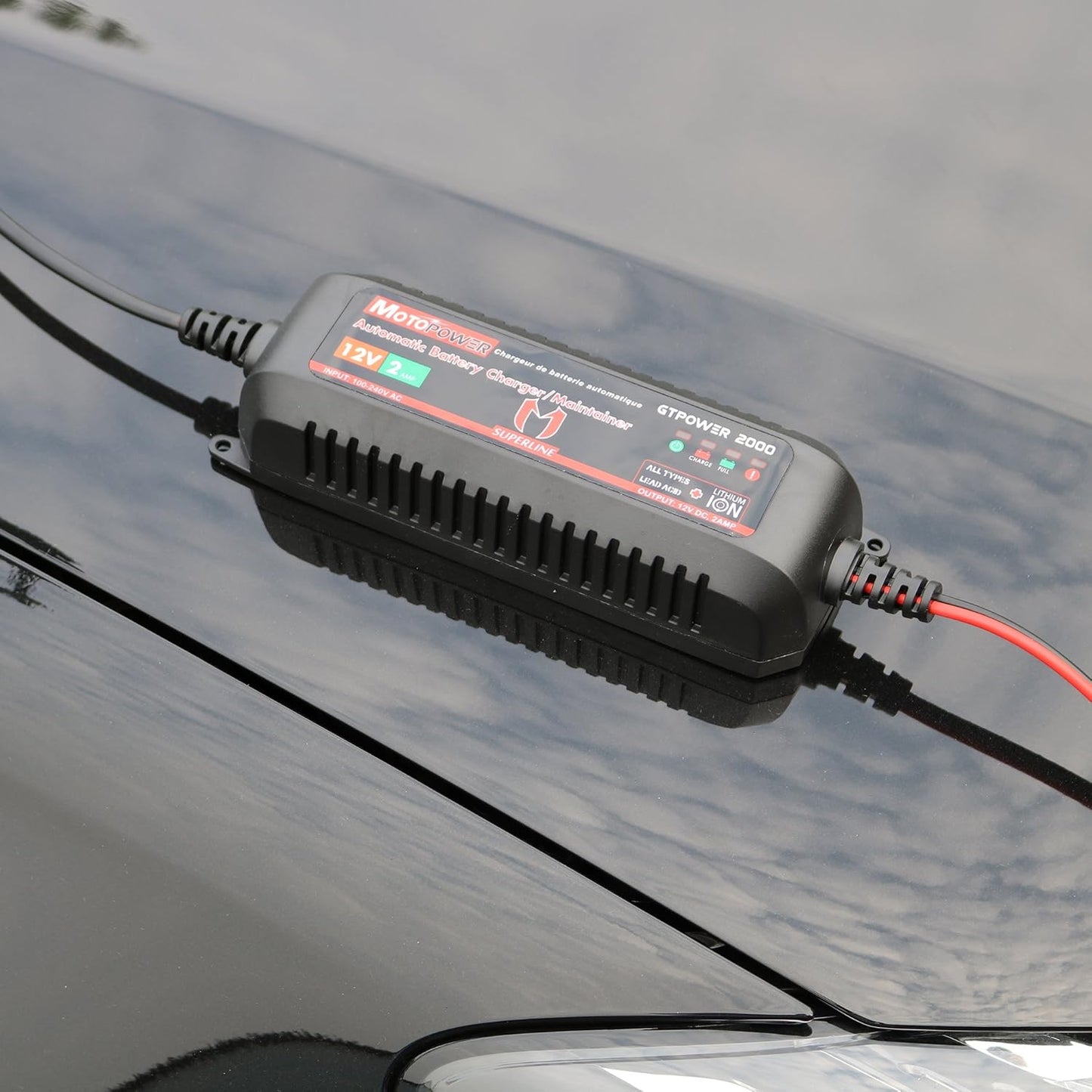 MOTOPOWER MP00205A 12V 800mA Fully Automatic Battery Charger/Maintainer