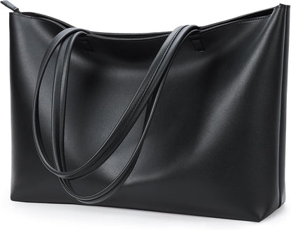 KALIDI Tote Bag Zipper Shoulder Bag Faux Leather Purses for Women Large Casual Handbag Work Dating College