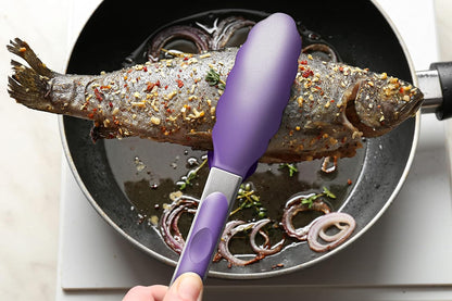 Purilite Select Silicone &amp; Stainless Steel Kitchen Tongs