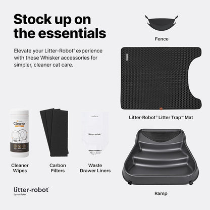 Litter-Robot 3 Connect by Whisker (Grey) Automatic Self-Cleaning Cat Litter Box, WiFi Enabled, Works with Any Clumping Litter, Never Scoop Again