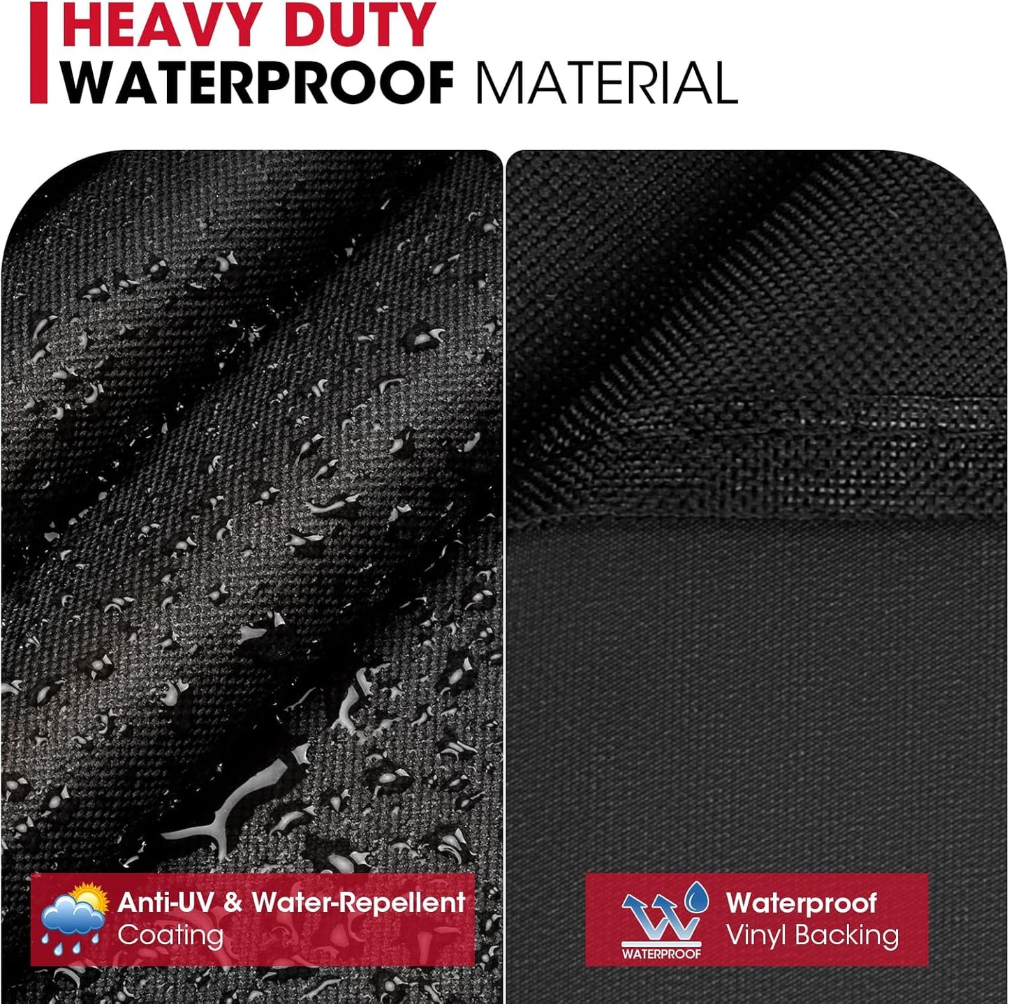 UNICOOK BBQ Cover 55 Inch, Heavy Duty Waterproof Housse BBQ, Special Fade and UV Resistant Outdoor Barbecue Grill Cover, Barbecue Accessories Compatible for Weber Char-Broil Brinkmann and More