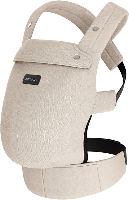 Momcozy Baby Carrier, Ergonomic Lightweight Infant Carrier, Khaki Easy to Put On, 3D EVA Lumbar Support, X-Strap Design for Weight Distribution, Ideal for Hands-Free Parenting，7-45lbs