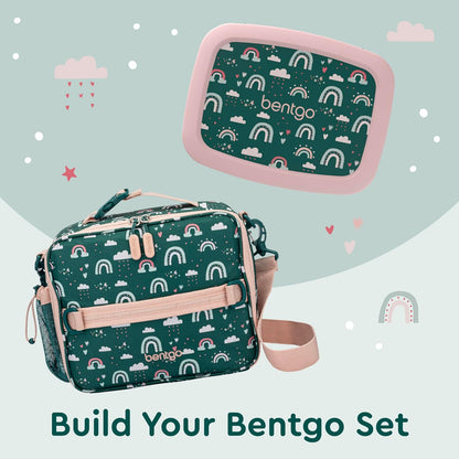Bentgo® Kids Lunch Bag - Durable, Double Insulated, Water-Resistant Fabric, Interior & Exterior Zippered Pockets, Water Bottle Holder - Ideal for Children 3+ (Shark)