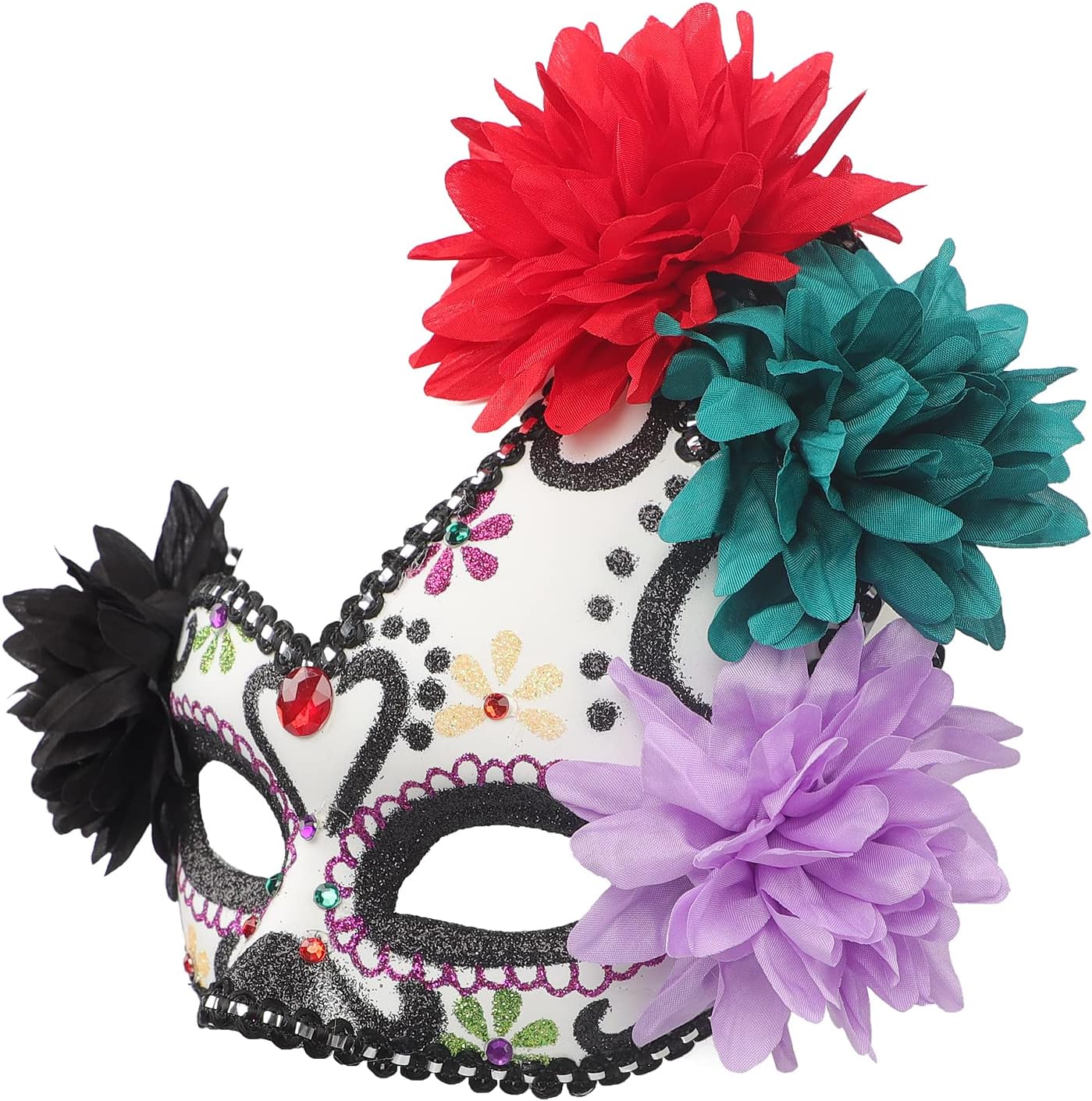 GREUS Halloween Mask for Men Women Couple Half Face Venetian Mask Antique Masquerade Costume Carnival Ball Party Nightclub