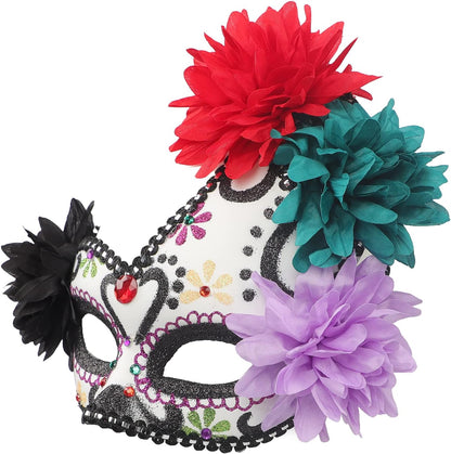 GREUS Halloween Mask for Men Women Couple Half Face Venetian Mask Antique Masquerade Costume Carnival Ball Party Nightclub