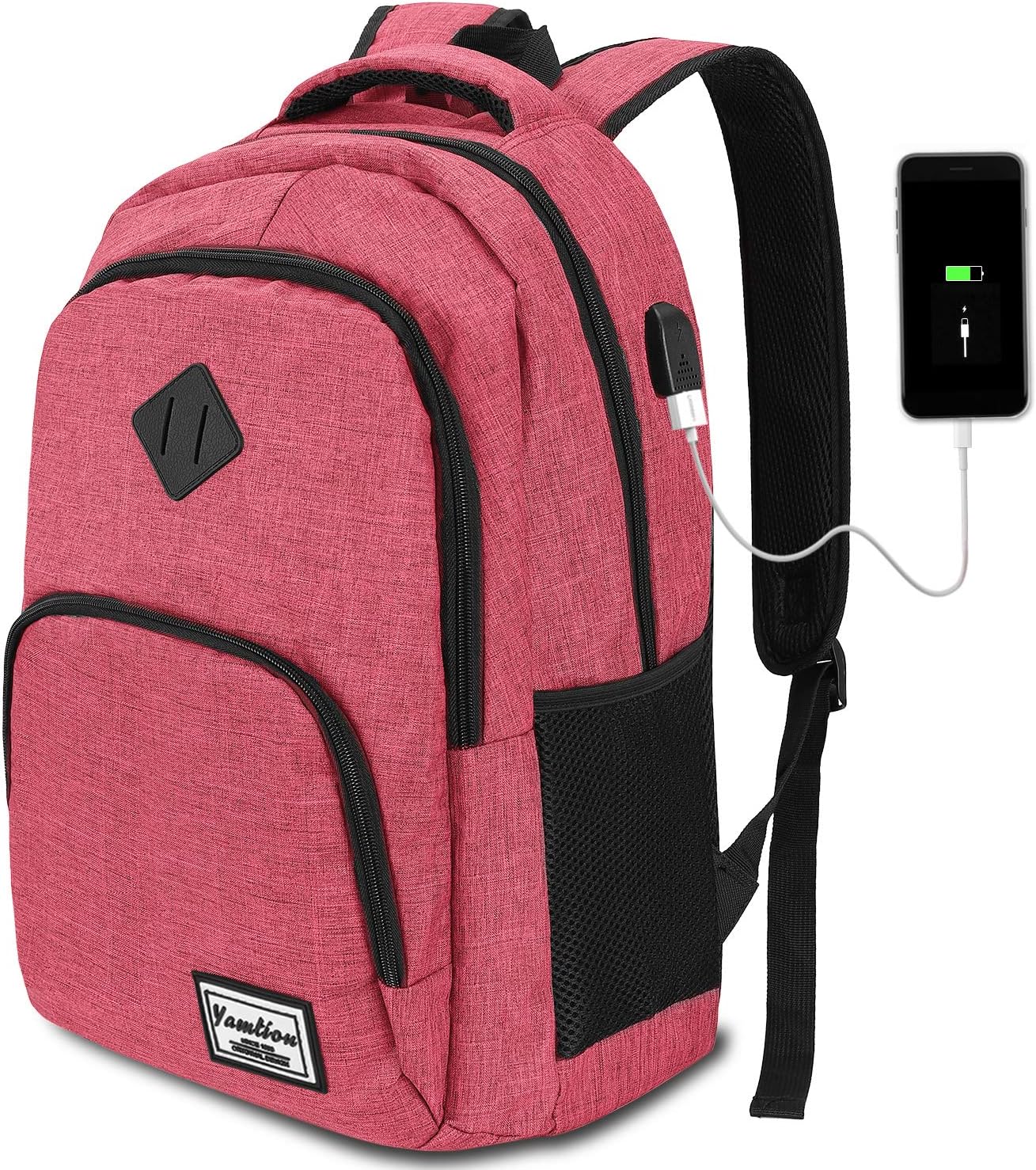 Backpack for Teen Girls,Boys School Backpack for Women with USB,College Backpack,Big Flower