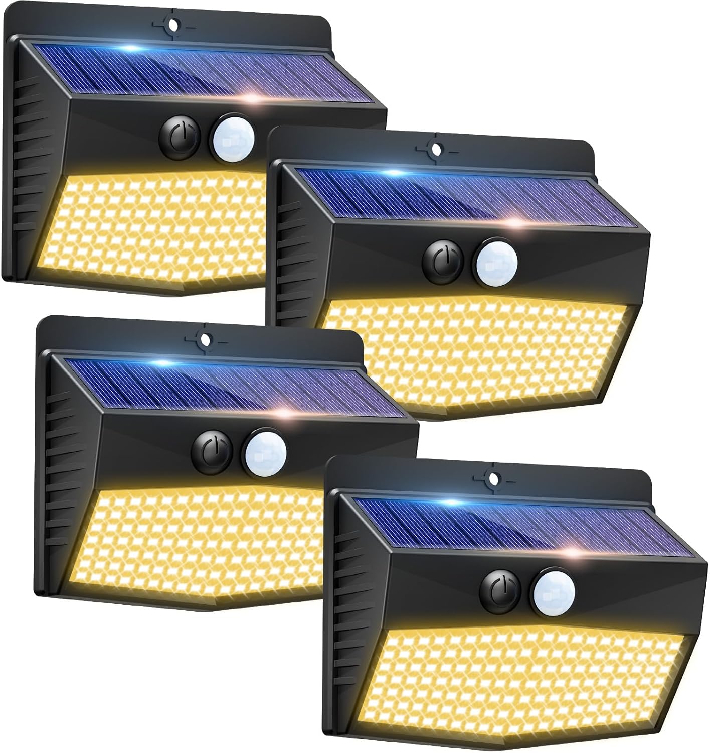 Solar Lights Outdoor, [ 8 Pack/138LED ] Solar Motion Sensor Light Outdoor with 3 Lighting Modes Wireless Waterproof Solar Wall Lights Solar Security Lights for Fence Yard Garden Deck Garage
