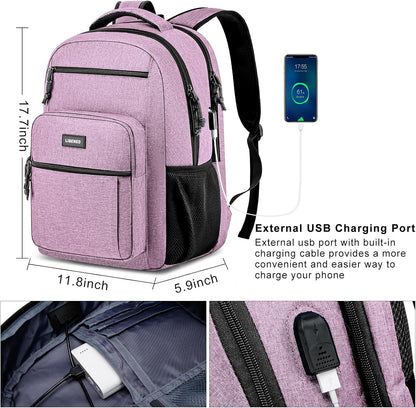 School backpack for Teen Boys, Backpack for Men,15.6 inch Laptop Backpack with USB Charging Port, Large Computer Bookbag with Compartments, Ergonomic Straps, Black