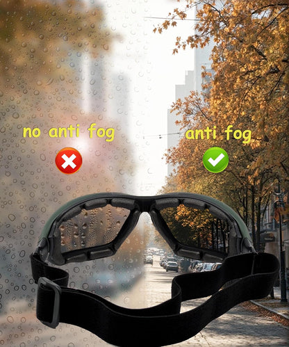 Powersports Glasses Safety Motorcycle Goggle, Anti-fog, Z87 Wrap around, Hunting, Riding, Mowing, Fit Men and Women