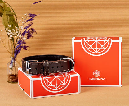 TORRUNA Soft Leather Dog Collar | Dog Collars for Small, Medium and Large Dogs | Durable Heavy Duty Dog Collars
