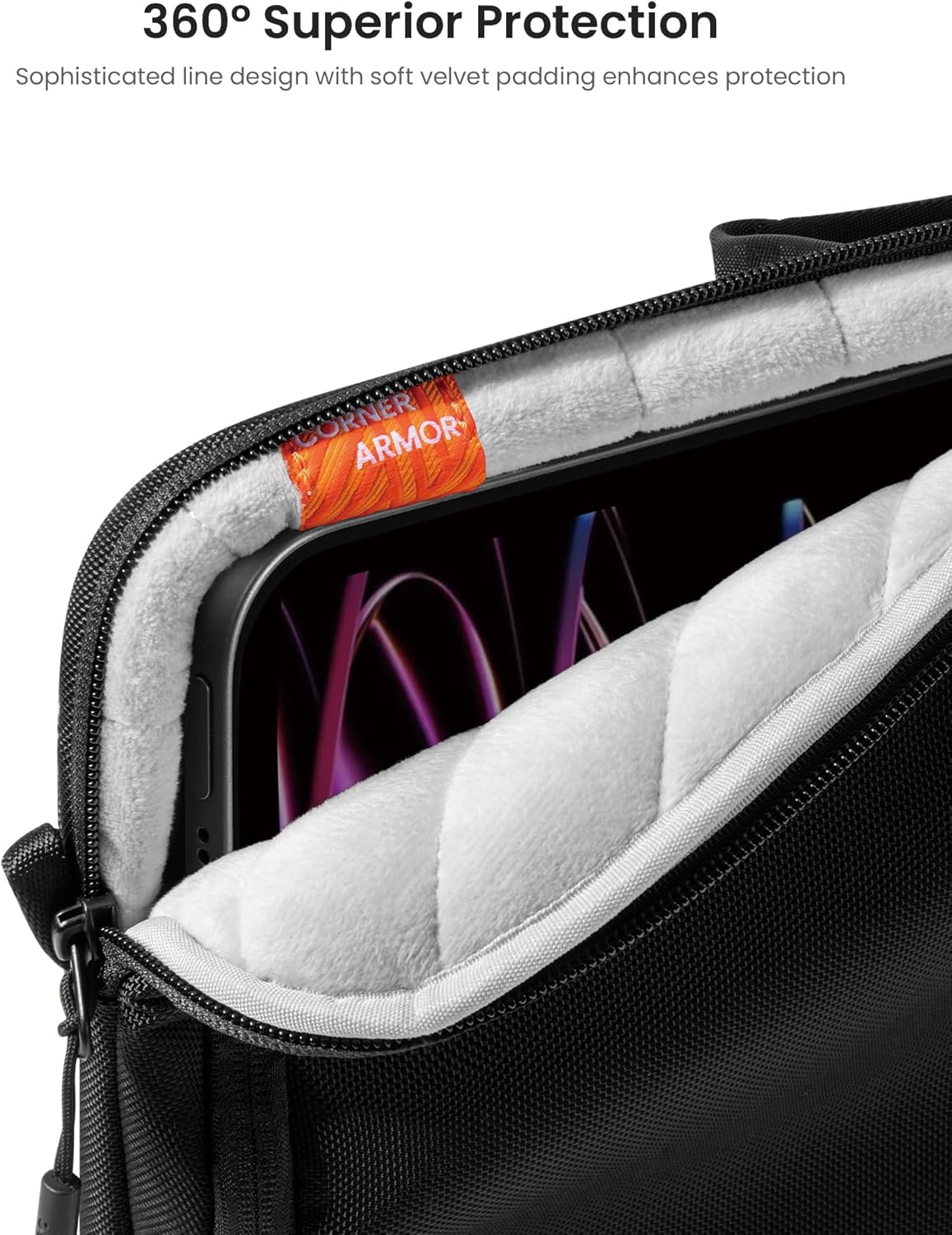 tomtoc 360 Protective Laptop Carrying Case for 16-inch MacBook Pro M4/M3/M2/M1 Pro/Max A3403 A3186 A2991 A2780, Water-resistant Laptop Shoulder Bag fits 15-inch MacBook Air M4 2025, M3/A3114, M2/A2941
