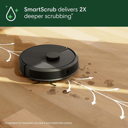 Roomba 105 Combo Robot Vacuum & Mop - Easy to use, Intense Power-Lifting Suction, LiDAR Navigation, Multiple Cleaning Modes, Avoids Mopping Carpets, Self-Charging, Works with Alexa | LiDAR navigation, power-lifting suction