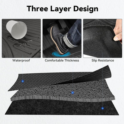 AOMSAZTO Floor Mats & Trunk Mat for 2024 2025 Chevy Equinox EV (Non Fuel),TPE All Weather Protection 2 Rows Car Floor Liners with Cargo Liner for Chevrolet Equinox EV (Non Fuel)