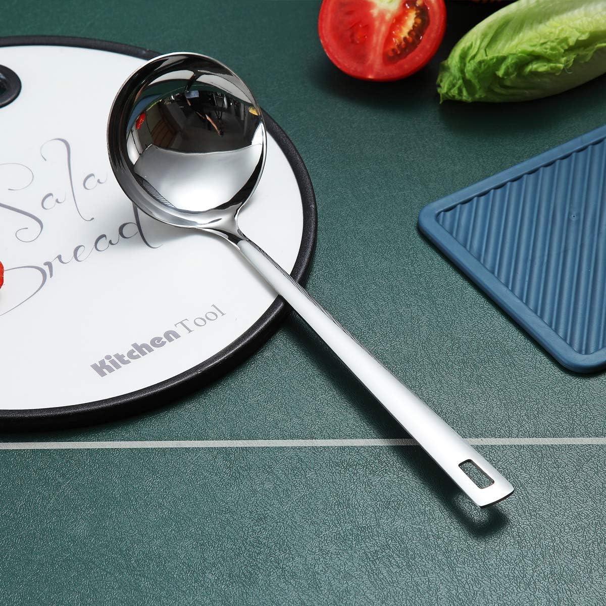 Stainless Steel Cooking Utensils Set, Berglander 13 Pieces Kitchen Utenisls Set, Kitchen Tools Set with Utensil Holder Non-Stick and Heat Resistant,Dishwasher Safe, Easy to Clean (13 Packs)