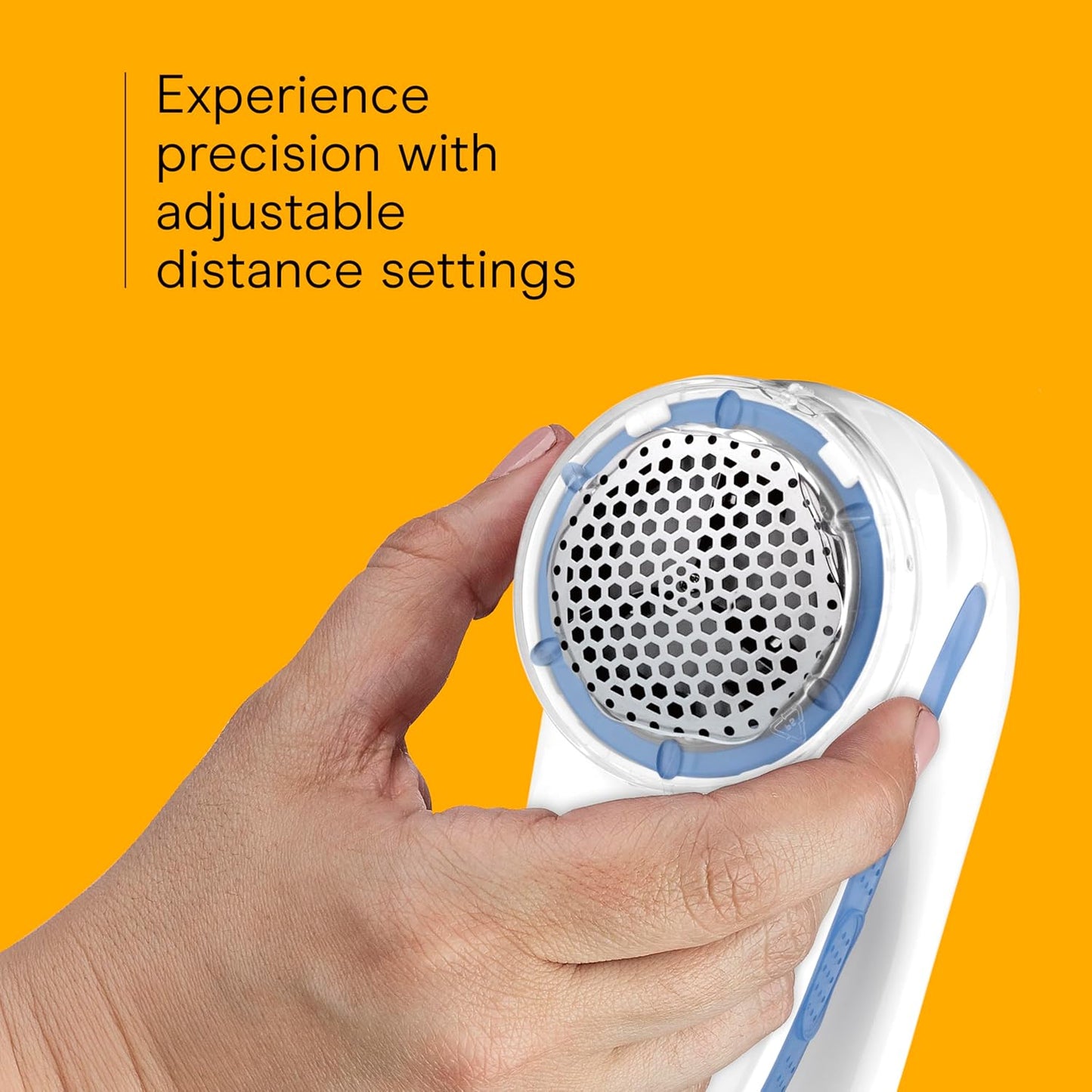 Conair Fabric Shaver - Battery Operated Lint & Fuzz Remover, Pilling Defuzzer for Clothes, Sweaters, Sofas, Travel Friendly, Compact White - PuriLite