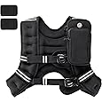 ZELUS Weighted Vest, 6lb/8lb/12lb/16lb/20lb/25lb/30lb Weight Vest with Reflective Stripe for Workout, Strength Training, Running, Fitness, Muscle Building, Weight Loss, Weightlifting