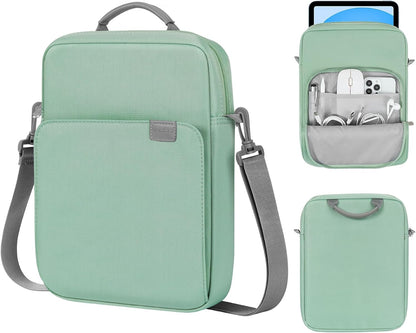 MoKo 13.3-14 Inch Laptop Sleeve Bag Fits MacBook Pro M3/M2 14" 2023, MacBook Pro 13" M2, New MacBook Air 13.6" M3/M2 2024/2022,Tab S8 Ultra 14.6",Handle Carrying Case with Shoulder Strap, Black & Gray - PuriLite