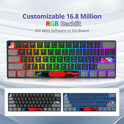 Owpkeenthy Full Size Green Mechanical Gaming Keyboard with Number Pad, Wired 100% Office NKRO Keyboard RGB Backlit 104 Keys with Red Switch for PC Gamer (104 Matcha)