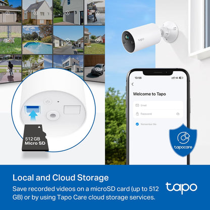TP-Link Tapo 2K Indoor Home Security WiFi Camera, Up to 30ft Night Vision, Privacy Mode, Sound & Light Alarm, Up to 512 GB microSD Card Slot, Two-Way Audio, Works w/Alexa and Google (Tapo C110)