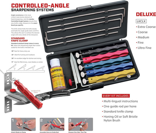 Lansky LKCLX Deluxe Sharpening Kit - PuriLite