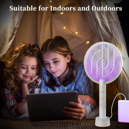 PALONE Bug Zapper Racket 3000V Electric Swatter 3 Layers Lamp Indoor Zapper Without Waving Hands for Kitchen, Home, Garden and Outdoors