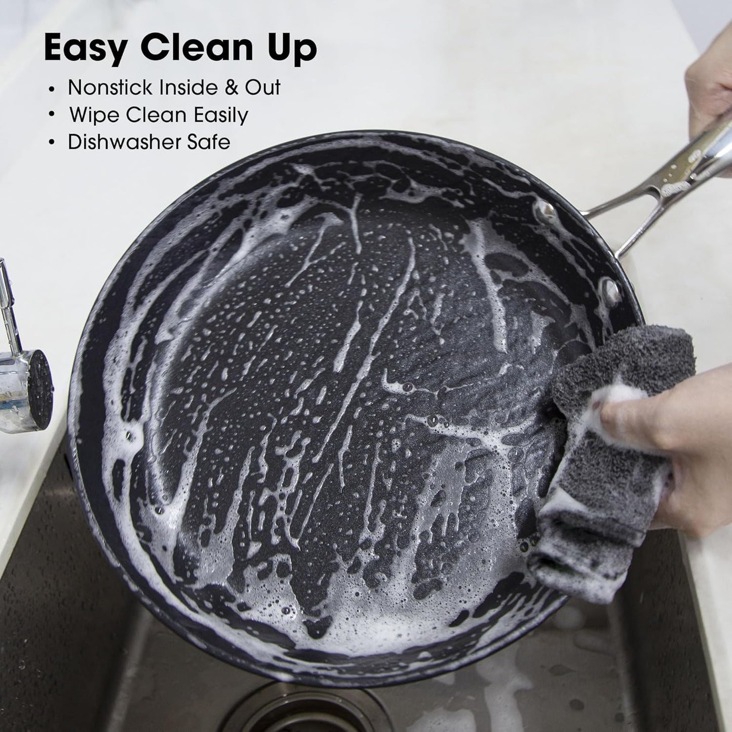 imarku Non Stick Frying Pans - 10 inch Frying Pan Nonstick Skillet, Egg Pan Omelette with Cool Stainless Steel Handle, Dishwasher Safe, Free of PFAS&PFOA, Easy Cleanup, Gifts for Men and Women