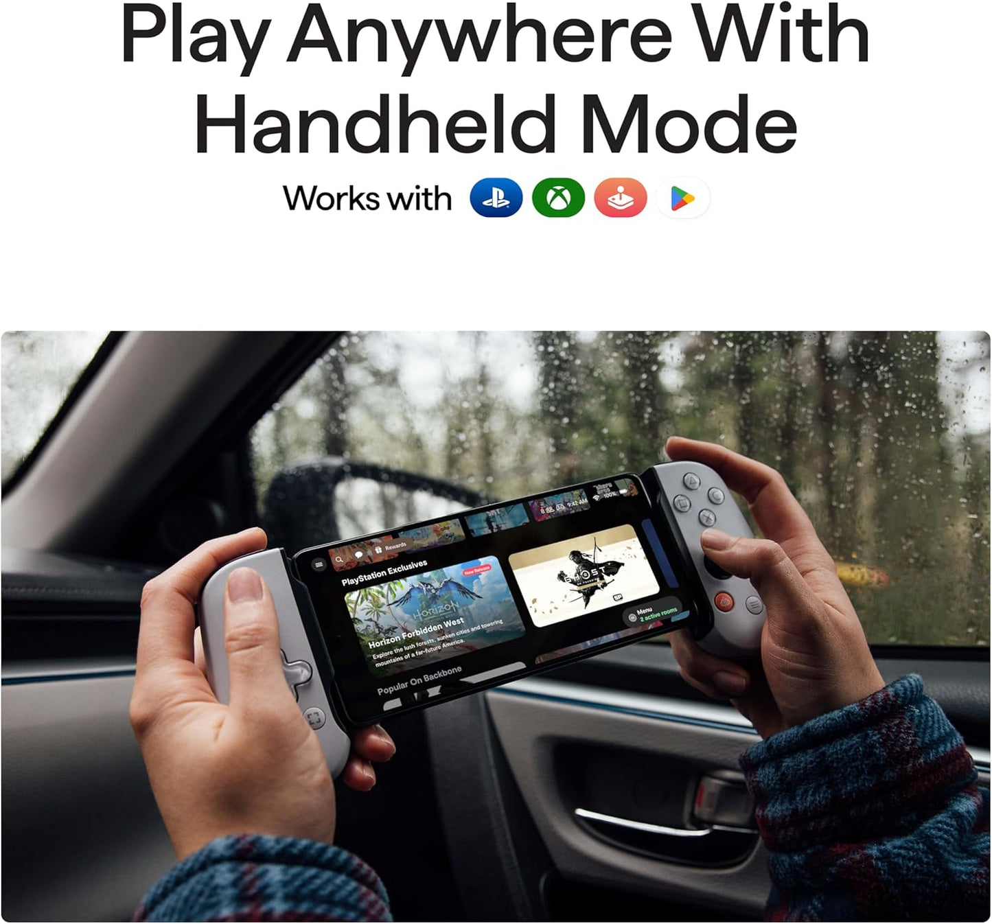 BACKBONE One Mobile Gaming Controller for iPhone (Lightning) - PlayStation Edition - 2nd Gen - Turn Your iPhone into a Gaming Console - Play Xbox, PlayStation & More (3 Months Apple Arcade Included)