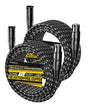 VANDESAIL XLR Cables 25ft 2 Pack, Durable Nylon Braided XLR Microphone Cable, Mic Cable, Shielded and Fully Balanced OFC Male to Female Cord for Recording Mixer Amplifie Speaker Black White