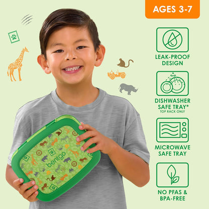 Bentgo Kids Prints (Unicorn) - Leak-Proof, 5-Compartment Bento-Style Kids Lunch Box - Ideal Portion Sizes for Ages 3 to 7 - BPA-Free and Food-Safe Materials