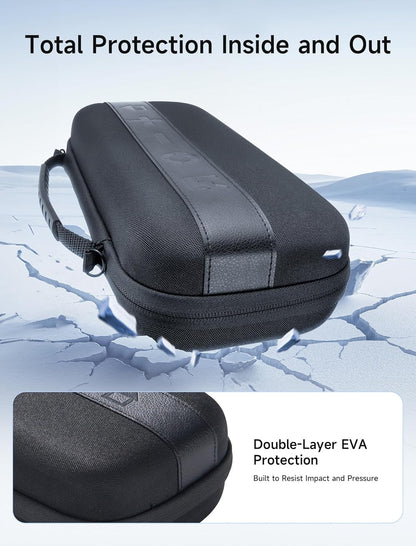 JSAUX Carrying for Nintendo Switch 2 2025, Hard Shell Travel Case with 20 Game Card Slots, Large Accessory Pocket for Joy-Con, Charger, Cables, Stylish Protective Bag for Switch 2, Black