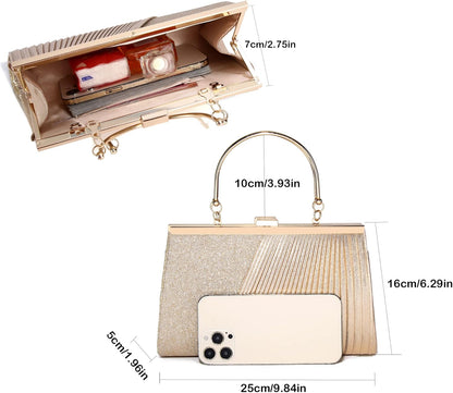 MUDUO Rhinestone Clutch Purses for Women Purses and Handbags Formal Wedding Party Prom Purse Money Bags - PuriLite