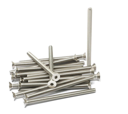 iexcell 5 Pcs M8 x 80mm Thread Pitch 1.25 mm Stainless Steel 304 Hex Socket Flat Head Cap Screws Bolts Kit