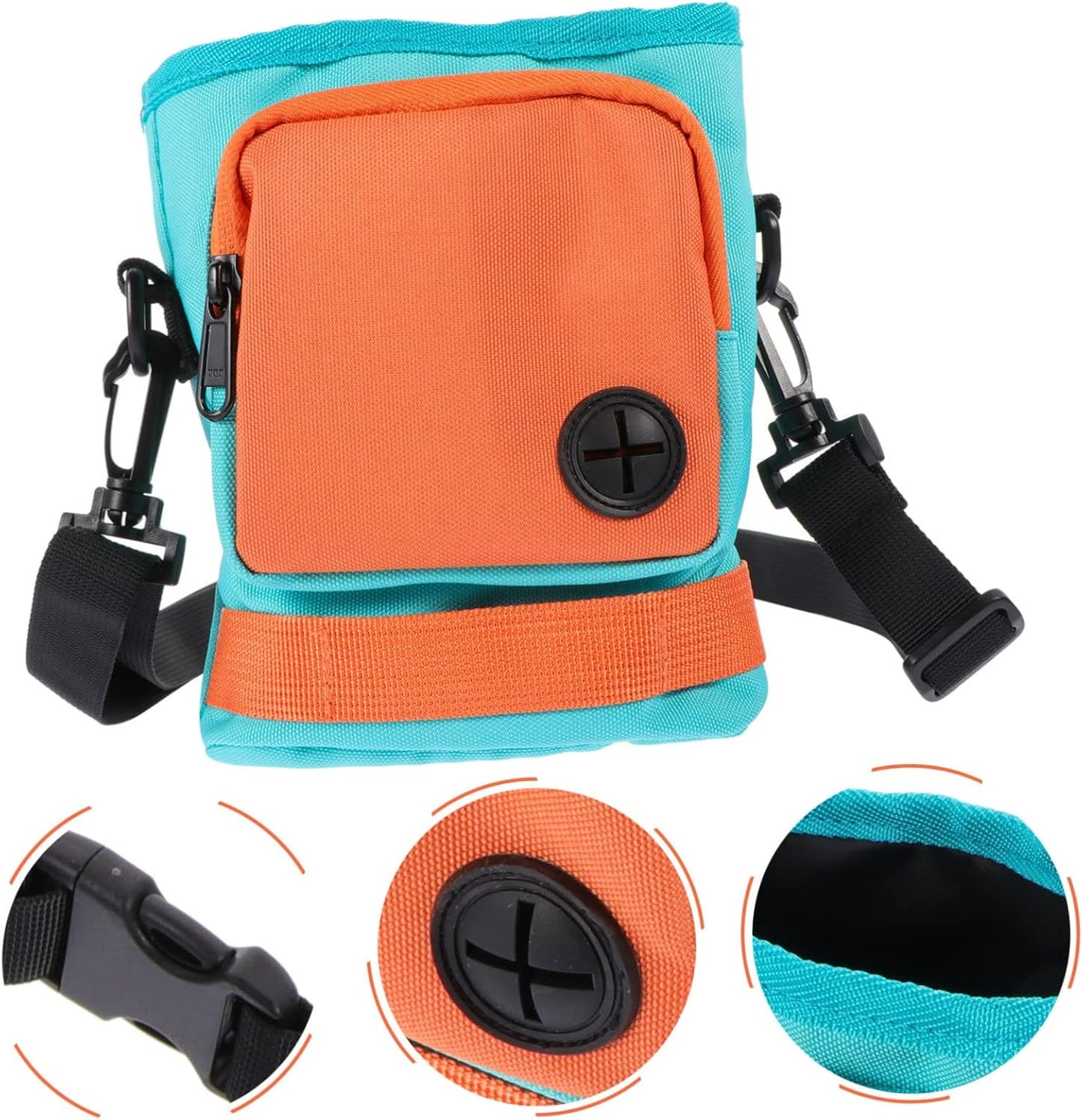 Dog Treat Pouch with Adjustable Waist Strap Lightweight and Durable Pet Training Bag for Treats and